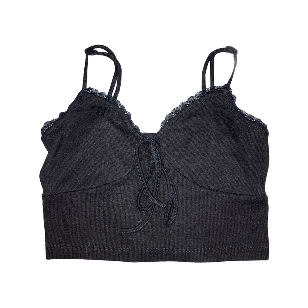 Black Lace Bustier Top